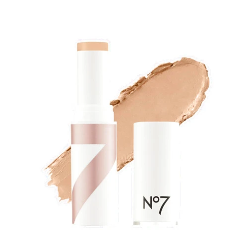 No7 Stay Perfect Foundation Stick - Long-Wear Cream Foundation with Medium, Buildable Coverage - Enriched with Squalene for a Hydrating, Non-Drying & Dewy Finish - Warm Ivory (10g)