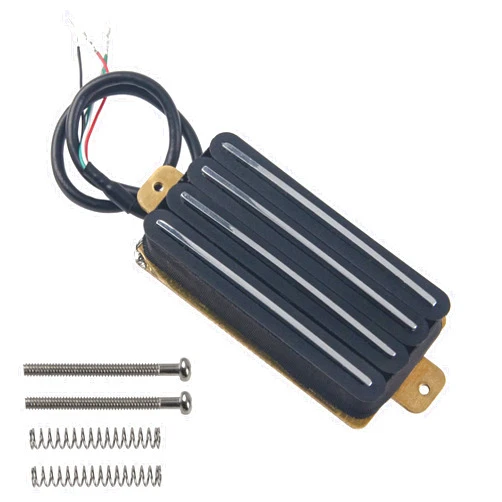 Yootones 1Pcs Yootones 2-Dual Blade High Output Track Type Four Coil Humbucker Pickup Compatible with Stratocaster Telecaster Les Paul Electric Guitar Accessories(Black)