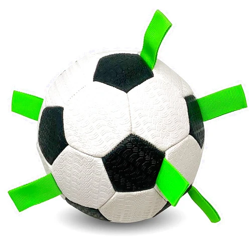 Hyper Pet Grab Tabs Dog Soccer Ball with Straps (7.5