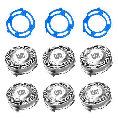 Innobeaut SH50 Replacement Heads with Blade Retaining Rings for 5000 Series 6-pc Pack
