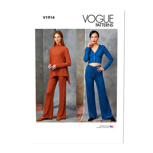 Vogue Patterns Vogue Misses' Cardigan, Tunic and Pants Sewing Pattern Kit, Design Code V1914, Sizes LRG-XLG-XXL