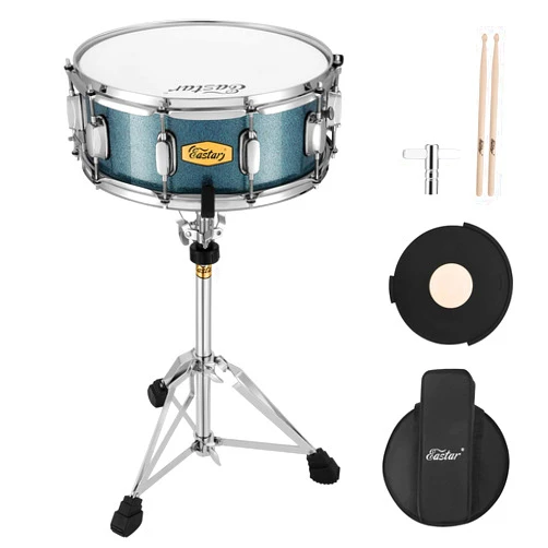 Eastar Snare Drum Set with Drum Sticks,for Beginners with Drum Stand, Mute Pad, Snare Drum Bag, Drum Key, 14