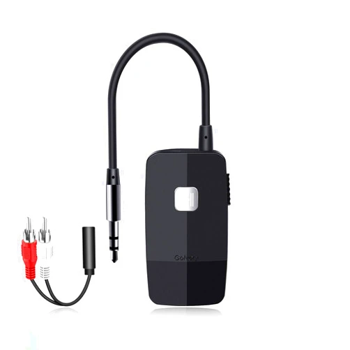 Golvery Upgraded Bluetooth 5.4 Receiver for Speaker, Wireless Audio Adapter for Home Audio Car Stereo with 3.5mm RCA Jack, 20 Hours Playtime, Dual Connection to 2 Phones, Easy Control ON/Off Slider