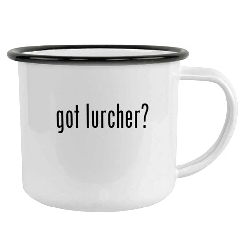 Molandra Products got lurcher? - 12oz Camping Mug Stainless Steel, Black