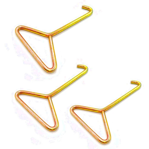 Abiphop 3 Pack Trampoline Spring Pull Tool Trampoline Hook Tool Integrated Molding Trampoline Puller for Springs, Gold