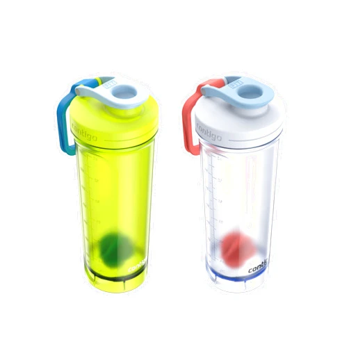 Contigo Shake & Go Fit 2.0 Water Bottle, 28 oz, Salt; Macaroon, 2-Pack