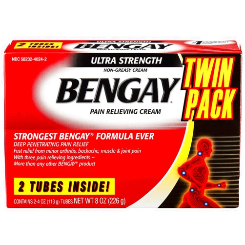 Bengay Ultra Strength Pain Relieving Cream, Multiful siIze of Two Pack, 4 Count, 4 OZ Each . 02 Pack
