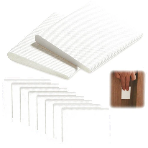 Zonon 8 Pieces Self-Adhesive Door Corner Seals Weather Stripping Draft Stopper Door Frame Seal Corner Foam for Weather Protection Isolation of Noise (White)