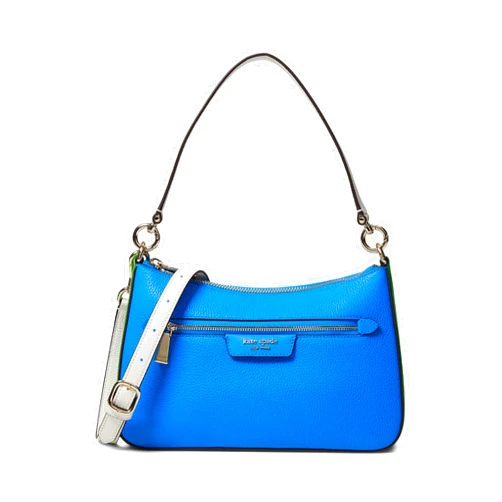 kate spade new york Hudson Color-Blocked Pebbled Leather Convertible Crossbody - Bag for Women - Lightweight Summer Night Multi One Size One Size