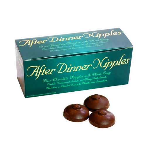 Spencer & Fleetwood After dinner nipples - 10 nipple chocolate filled w/mint fondant