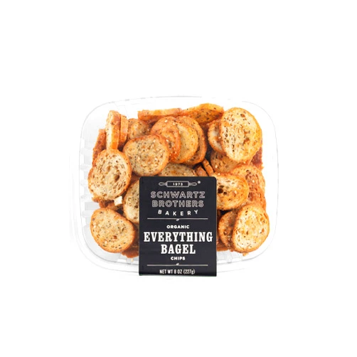 Schwartz Brothers Bakery Organic Everything Bagel Chips, 8 Oz