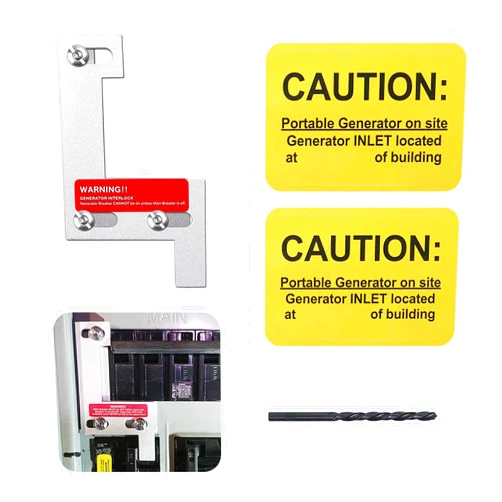 Natupal Generator Interlock Kit Compatible with ITE, Gould, Murray, Siemens, and Thomas and Betts, 150 or 200 amp panels, 1 1/4 Inch Spacing between main and generator breaker