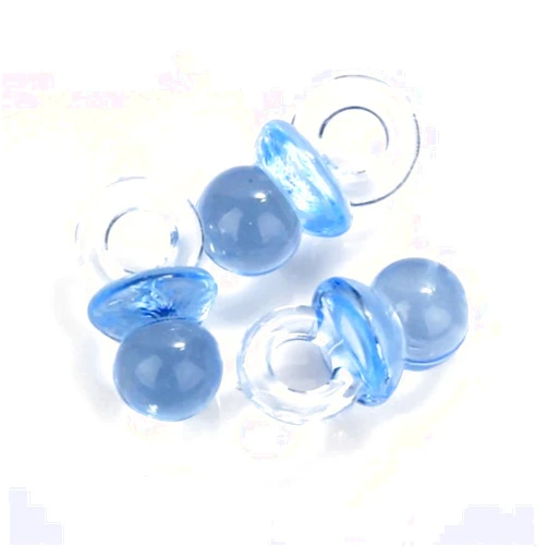 Masione Small Blue Acrylic Baby Pacifier Baby Shower Favors - 144 Pieces