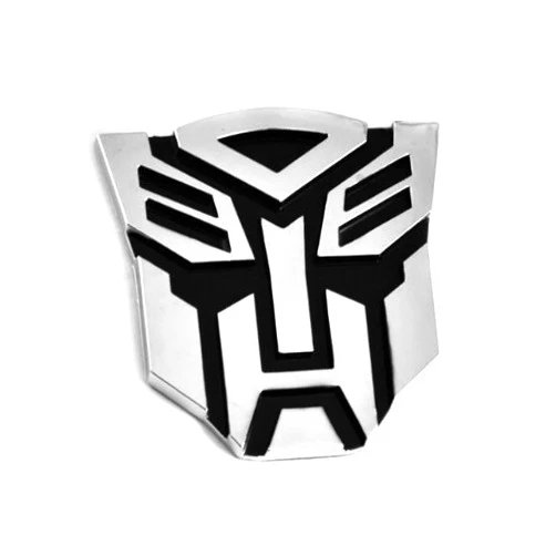 The Masonic Exchange Transforming Auto Robot Auto Emblem - [Chrome][5'' Tall]
