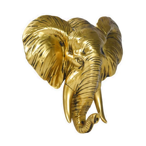 LUOWENXIANG Elephant Wall Decor Animal Head Wall Decor Resin Modern Living Room Home Decor Elephant Gifts for Women 7.25x2.25x6.5 Inch
