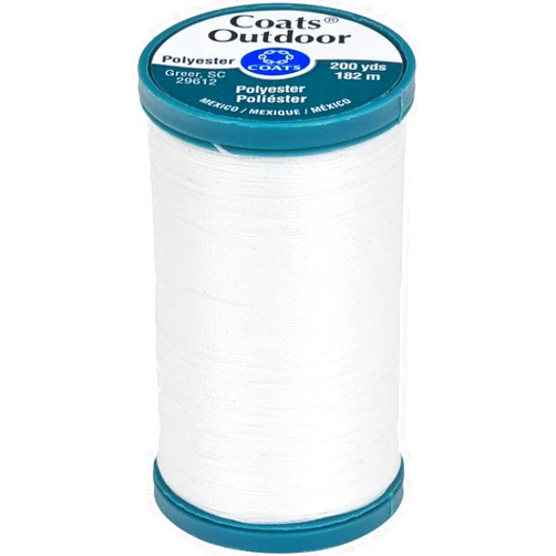 COATS&CLARK D71-0001 Outdoor Living Thread, Mini King Spool, 200-Yard, White