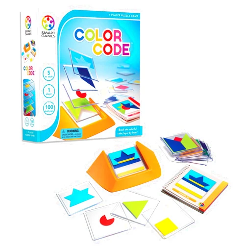 SmartGames Color Code Cognitive Skill-Building Puzzle Game Featuring 100 Challenges for Ages 5 - Adult
