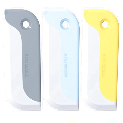 HRXMS 3 Pack Small Squeegees, Squeegee for Shower Glass, Car Window Squeegee, Glass Squeegee. Grey, Yellow, Blue for Home Kitchen, Countertop, Auto Windows, and Bathroom Mirrors