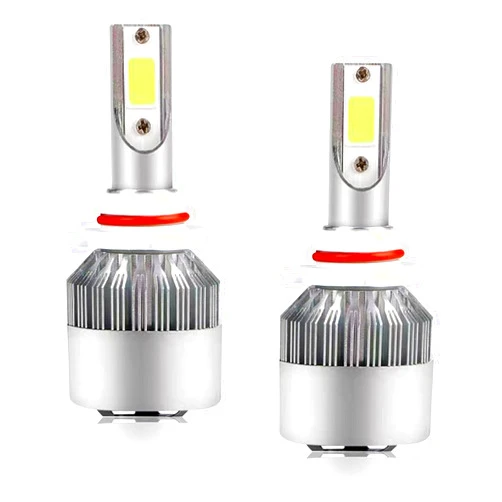 UZZH 9005/HB3 Car LED Headlight Bulbs, 8000K 3800LM Super Bright C6 LED Light for Automotive High and Low Beam Fog Headlights, Plug and Play Bulb Lighting Replacement for Most Car (Blue)