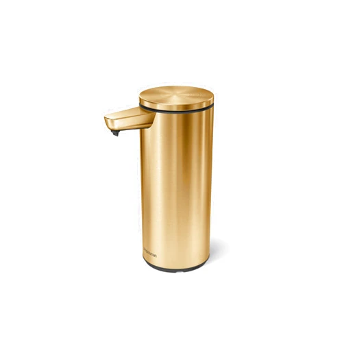 simplehuman 9 oz. Touch-Free Automatic Rechargeable Sensor Pump, Brass Stainless Steel, New