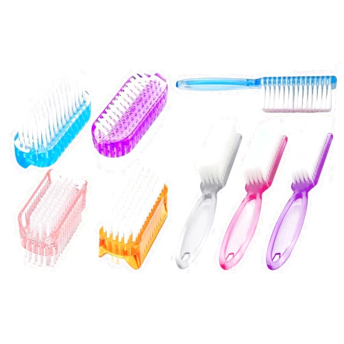 Sxmqhy 8 Pcs Cleaning Nail Brush Handle Grip Fingernail Scrub Brush Two Sided Hand Brushes Soft Stiff Bristles Nails Toes Scrubber For Men Women Kids