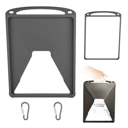 Ubyyddo for Starlink Mini Protective Case - Silicone Cover Portable for Starlink Mini Satellite Dish, Anti-Bump Protector Travel Handle Case with Hook for Outdoor (Black)