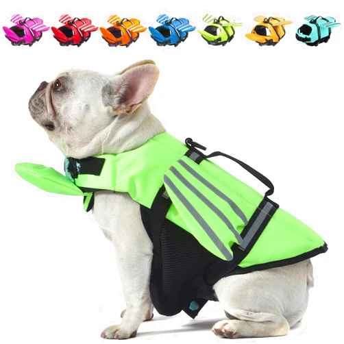 Petglad Dog Life Jacket, Wings Dog Life Vest with Chin Float Rescue Handle for Small Medium Large Dogs, Adjustable High Visibility Flotation Pet Safety Swim Vest for Swimming Boating (Green, S)