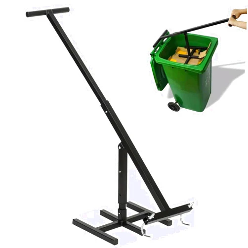 Luizaro Wastemate Bin Compactor, Manual Trash Squasher, Touchless Plate Compactor, Iron Compacting Trash Can for 120-660l Wheelie Bins, Crushing Recycling Tool for Kitchen Garden Restaurant Office