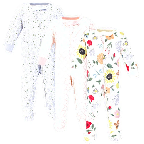 Touched by Nature Baby Girls' Organic Cotton Sleep and Play