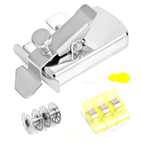 Motroce Magnetic Seam Guide for Sewing Machine, Magnetic Sewing Guide with Clip, Multifunctional Anti-Curl Magnetic Gauge for Precise Stitching-Sewing Machine Hem Guide and Essential Sewing Supplies Accessory