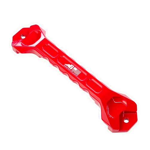 Agency 6 Billet Aluminum Battery Hold Down - Replacement for battery hold down on Toyota 4Runner 2003-2022 - RED
