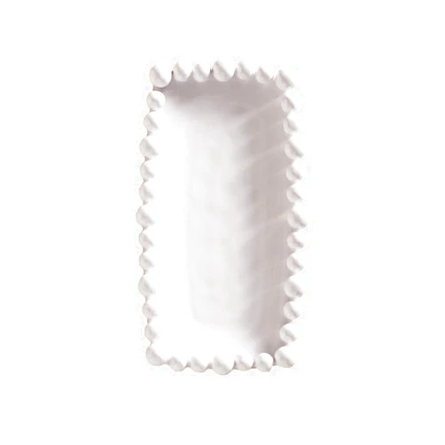 Mud Pie Raised Dot Long Platters (Large),White 8 1/2