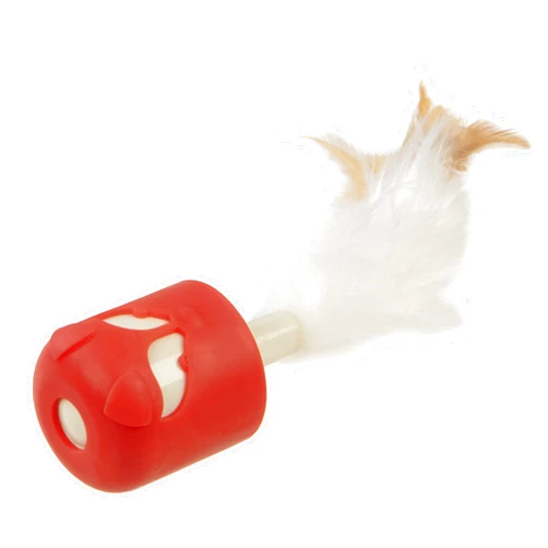 SmartyKat Instincts Sneaky Spinner Interactive Automatic Cat Toy, Rechargeable - Red, One Size