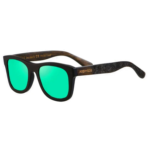 ANDWOOD Bamboo Sunglasses Floating for Men Women Wood Sunglass Wooden Frame Polarized Vintage Handmade Shades