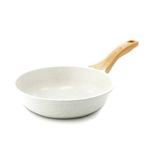 SENSARTE Nonstick Ceramic Frying Pan Skillet, 8-Inch Omelet Pan, Healthy Non Toxic Chef Pan, Induction Compatible Egg Pan with Heat Resistant Handle, PFAS-Free, White