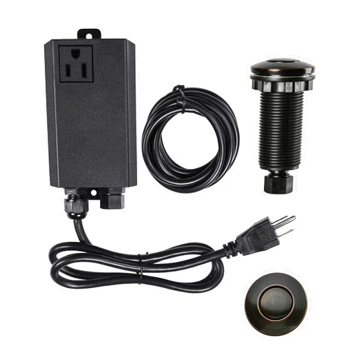 Etoolcity Garbage Disposal Air Switch Kit Sink Top Waste Disposal Long Stainless Steel Oil Rubbed Bronze On/Off Air Button Food and Waste Disposals Part by Etoolcity