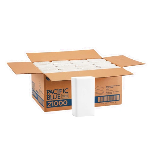 Pacific Blue Select Multifold Premium 2-Ply Paper Towels (Previously Signature) by GP PRO, White, 21000, 125 Paper Towels Per Pack, 16 Packs Per Case (.2 CASES)