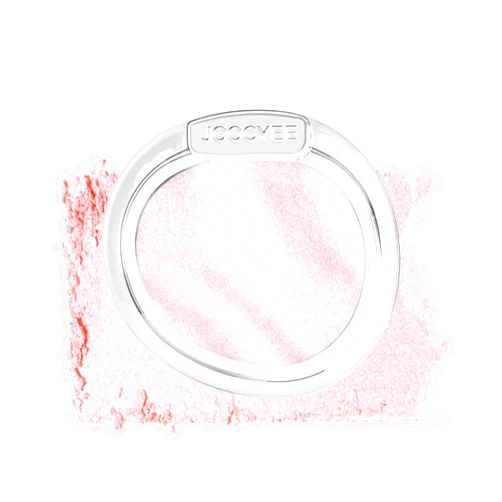 JOOCYEE AURA Glazed Blush and Highlighter, Baked Luminous Powder Blush with Dewy Finish, Micro-Milled Skin Smoothing Face Brightener for All-Day Radiance - Pink Glow