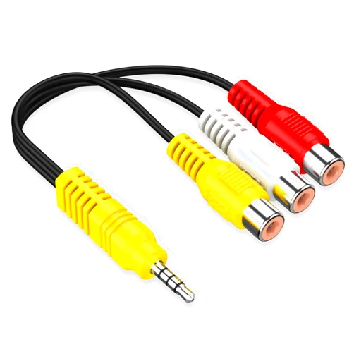 Adaptermvp 3.5MM to 3 RCA Cable ，Video AV Component Adapter Cable Replacement for TCL TV, 3 RCA to AV Input Adapter - 23CM/9in