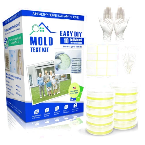 Fertility Mold Test Kit for Home - 10 Simple Mold Detection Tests for Air and Surfaces. Fast, Reliable Mold Detector and Air Tester for Home Use, Includes A Detailed Mold Identification Guide.