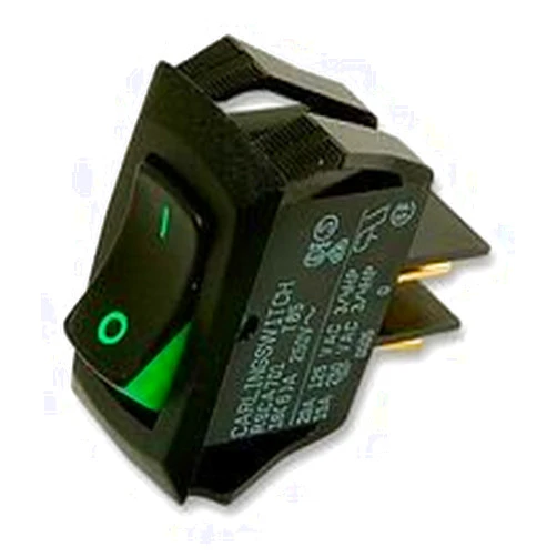 CARLING RSCA201-VB-B-9-G ROCKER SWITCH,SPST,OFF-NONE-ON,16A,BLACK