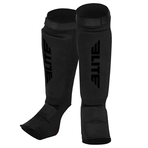 Elite Sports Muay Thai MMA Kickboxing shin Guards, Elite Sports Instep Guard Sparring Protective Leg shin Kick Pads for Adults, Kids, Youth