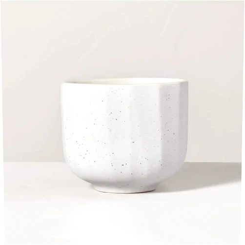 Generic Hearth and Hand Speckle-Faceted Ceramic Salt Jar Candle, 6oz