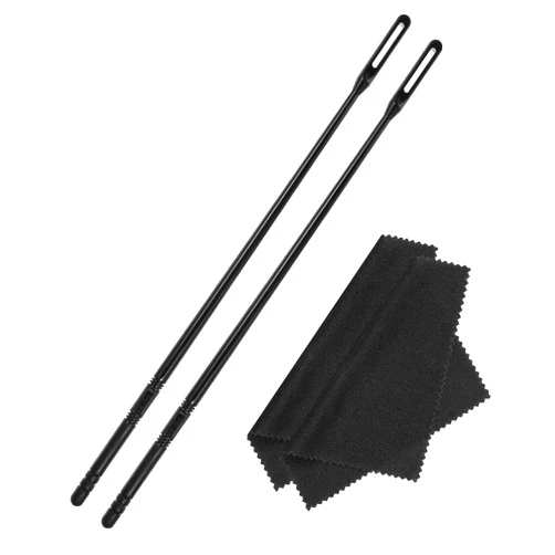 Aeaocvo Flute Cleaning Kit, 2 Flute Cleaning Rod with 2 Pcs Flute Cleaning Cloth, Flute Cleaning Swabs, Flute Cleaner for Flute Cleaning Polishing