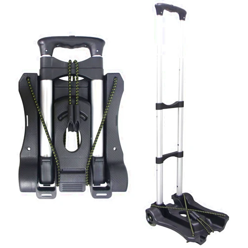 Sutekus Folding Hand Truck and Dolly 110-lbs Lightweight Portable Luggage Cart for School Travel Office Moving (Black)