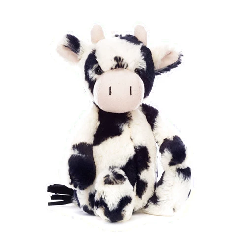 Jellycat Bashful Cow Calf Stuffed Animal, Medium 12 inches | Farmyard Plush Toy | Classic Children's Gift