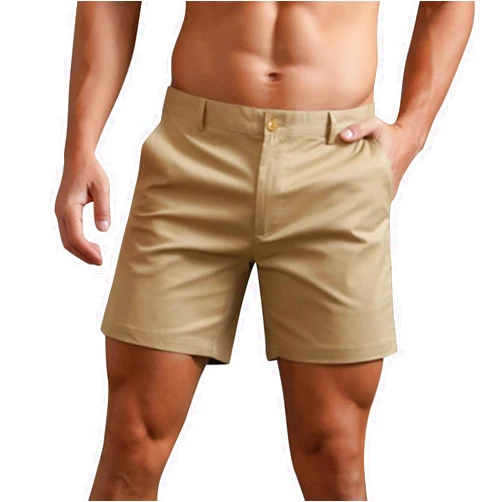 Tiezhimi Mens Summer Solid Color Pants Pocket Drawstring Loose Quick Dry Casual Sports Running Straight Shorts Men Khaki 3X-Large