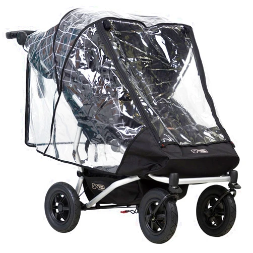 Mountain Buggy Duet Double Cover, Storm, Clear