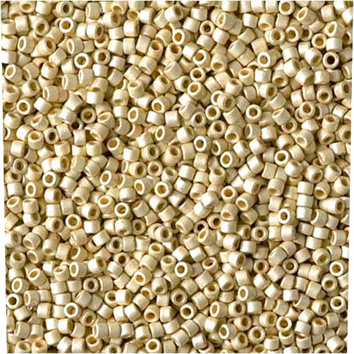 Barrel of Beads Miyuki Delica 11/0 Cylinder Seed Beads - Matte Duracoat Galvanized Silver - DB1831F 5 Grams