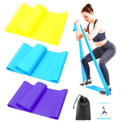 Fsawdnn Resistance Bands, Exercise Bands for Physical Therapy, Elastic Bands for Home Exercise, Resistance Band for Physical Therapy, Stretch, Recovery, Pilates, Strength Training and Yoga Starter Set